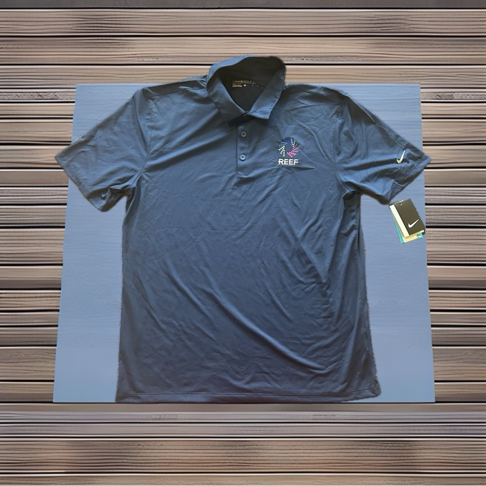 NWT Nike Golf Polo Dri-FIT Navy Blue Mens Large
